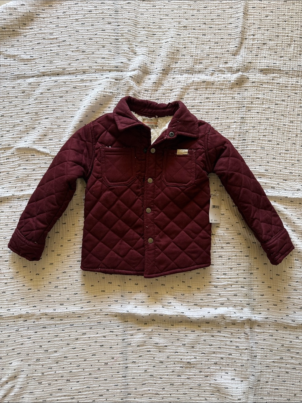 NWT Maroon Sherpa lined coat